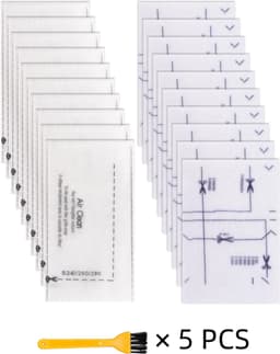 Filterset geschikt voor Miele Stofzuiger – 10x AirClean Filter + 10x Motorfilter – Complete C1 C2 C3, Compact C1 C2, Classic C1 – incl. 5 Reinigingsborstels — thumbnail 1