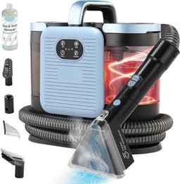 Verte Meubelreiniger - PRO Tapijtreiniger – Natstofzuiger voor Bekleding met Stoom – Stoomreiniger van 100 °C – Bankreiniger – Natstofzuiger voor Bekleding – Inclusief Reinigingsmiddel – 1650 W – Matrasreiniger — thumbnail 1