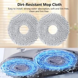 30-delige vervangingsset voor Roborock Qrevo Curve/Curv/Edge/P20 Pro – 4 hoofdborstels, 6 zijborstels, 4 HEPA-filters, 6 stofzakken, 8 dweilpads — thumbnail 5