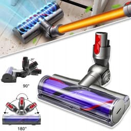Stofzuigerborstel Met Nylonfilamenten Met Hoge Dichtheid 180° Verstelbaar - Voor Dyson V7 V8 V10 V11 V15 - Geschikt Voor Alle Vloeren Kliksysteem Zachte Borstelharen - Grijs — thumbnail 1