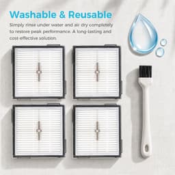 HEPA filters set van 4 - vervangingsaccessoires - wasbaar - efficiënt voor Robo.rock Q10 S5/Q10 S5+ - m-winkel — thumbnail 3