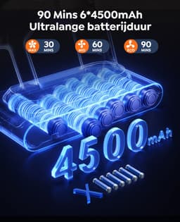 Laresar V11- Steelstofzuiger Draadloos - Steelstofzuiger Zonder Zak Op Accu - 650W - 75000PA - 2 in 1 - Ook Als Kruimeldief — thumbnail 2