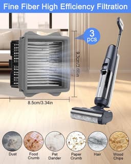 Vervangingsset accessoires compatibel met Tineco Floor One Combo — Hoofdborstel en filterset voor Floor One S7 Pro nat-droog stofzuiger — thumbnail 4