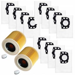 AreoSe - Stofzuigerzakken en filters voor Karcher WD3 WD2 Plus SE 4001 - 14 zakken + 2 filters — thumbnail 1