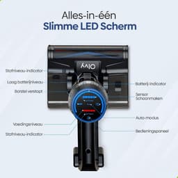 Draadloze Steelstofzuiger - Accu Stofzuiger - Huishouden Schoonmaken - Krachtige Zuigkracht 35.000 Pa - 1 Uur Looptijd - Zwart — thumbnail 4