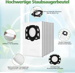16 stuks stofzuigerzakken voor Kärcher WD2Plus/WD3/KWD1-KWD3/MV3/SE4001/SE4002 - PromoHome - Vervangt 2.863-314.0 — thumbnail 5