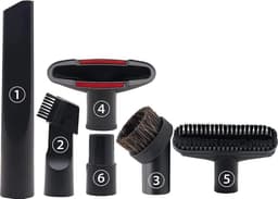 6-delige set stofzuigermondstukken, voorvoor diverse stofzuigers, universele stofzuigeraccessoires. — thumbnail 1