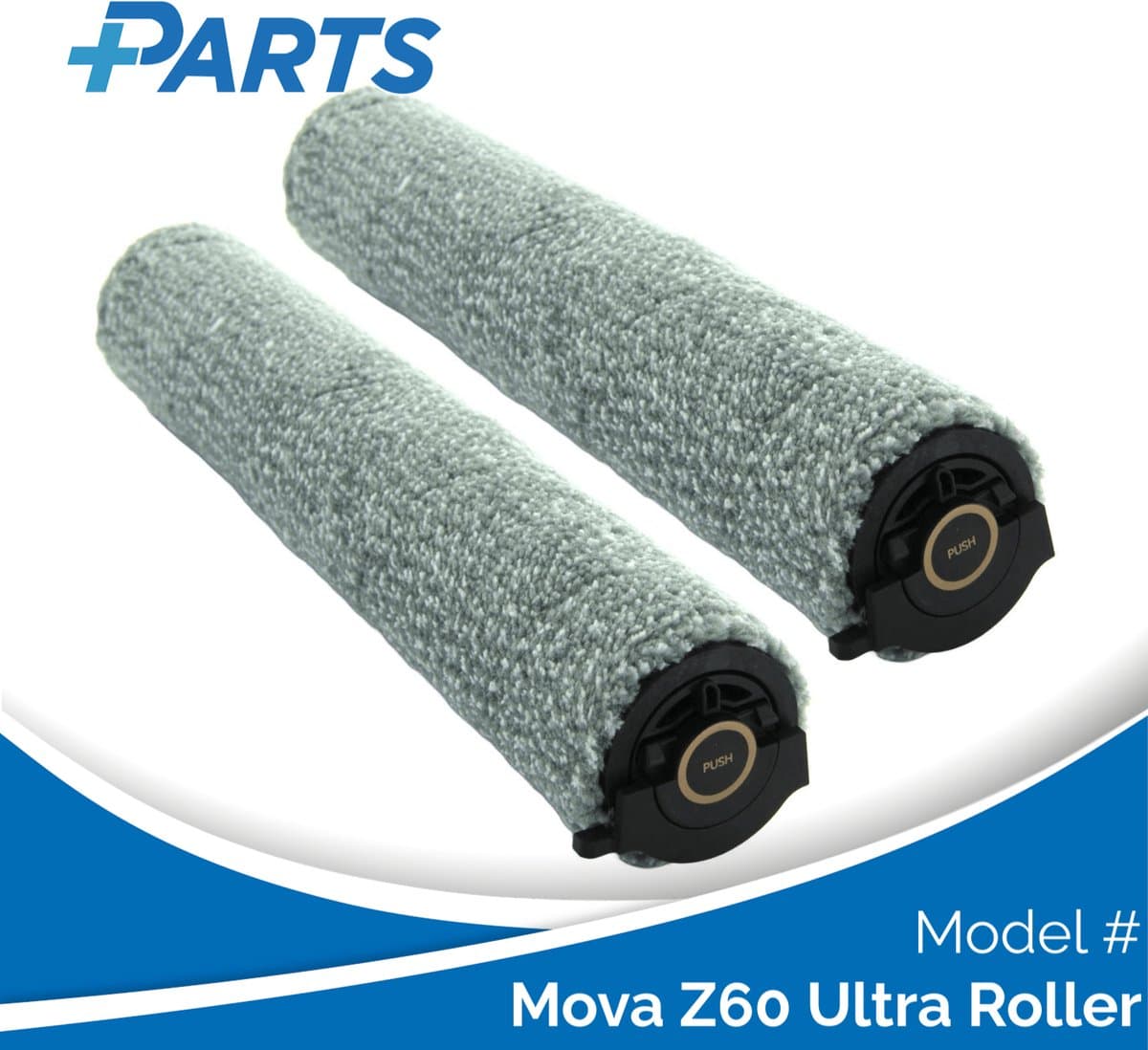 Mova Z60 Ultra Roller Dweilborstels (2 Stuks, Plus.Parts® alternatief voor MV-Z60URC-MROLL) — afbeelding 1