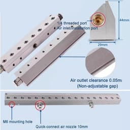 Luchtblazer - Luchtmes Luchtmondstuk - Stofverwijdering - Aluminiumlegering - 1/4 inch - Zilver — thumbnail 2