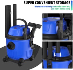 Cellista Nat Droogstofzuiger 15L 1800W - Bouwstofzuiger met Blaasfunctie - Industriële Stofzuiger - HEPA Filter - 16kPa - Werkplaats Stofzuiger — thumbnail 3