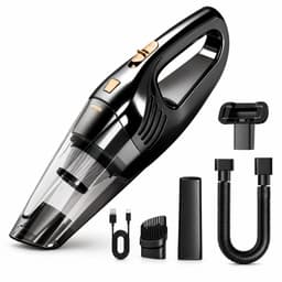 KARZO Draadloze Handstofzuiger – Oplaadbare Auto Stofzuiger – 4 kPa Zuigkracht – 0,3L Stofopvang – USB Oplaadbaar – Met Accessoireset – Zwart — thumbnail 1
