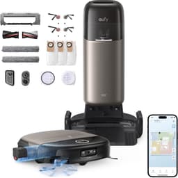 eufy Dweilrobot HydroJet S2 met Vervangingssets, 30kPa AeroTurboTM 2.0-Zuigkracht, Vloerreinigingssysteem 2.0, EcoCleanth Elektrolyse, Randreiniging, Haarvrije DuoSpiralt" Borstels, 12-in-1 UniCleanTM Station — thumbnail 1