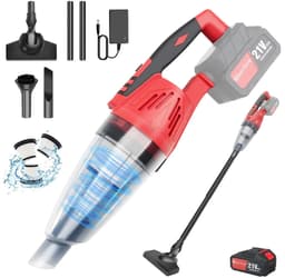Cellista Handstofzuiger Draadloos 2-in-1 - Auto Stofzuiger - Kruimeldief - Accu Stofzuiger 21V 0,6L - Compact en Krachtig voor Auto en Thuis — thumbnail 1