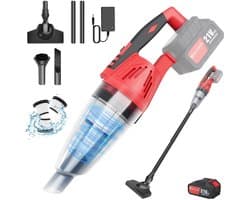 Cellista Handstofzuiger Draadloos 2-in-1 - Auto Stofzuiger - Kruimeldief - Accu Stofzuiger 21V 0,6L - Compact en Krachtig voor Auto en Thuis
