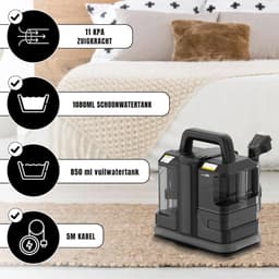 Florixa® Tappijtreiniger Machine - Tapijtreiniger Machine - Bissell Spot Clean - Zwart - 16cm x 30cm x 26cm; 2 kg — thumbnail 2