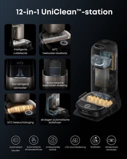 eufy S2 Nieuw 2026 Stofzuiger- en Dweilrobot HydroJet - 30kPa AeroTurbo™ 2.0-Zuigkracht - Vloerreinigingssysteem 2.0 - EcoClean™ Elektrolyse - Randreiniging - Haarvrije DuoSpiral™ Borstels - 12-in-1 UniClean™ Station — thumbnail 4