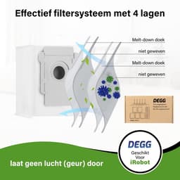 DEGG® - Onderhoudspakket XXL - Geschikt voor iRobot Roomba - 6x Stofzuigerzakken - 5x Hepa filter - 5x Zijborstel - 2x Roller - Geschikt voor iRobot Roomba Onderdelen - i7 i7+ i3 i3+ i4 i4+ i5 i5+ i6 i6+ i8 i8+ E5 E6 E7 — thumbnail 4