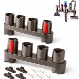 Dutchers® Ophangsysteem geschikt voor de Dyson V7, V8, V11, V12, V15 Gen 5 modellen - Wandhouder stofzuiger - Muurbeugel - Onderdelen Steelstofzuiger - Wall mount - Stofzuigeraccessoires - Docking station stofzuiger - Ruimtebesparend en stijlvol — thumbnail 1
