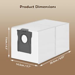 12 Stuks Stofzuigerzakken geschikt voor Dreame L20/X40/X50 Ultra Complete, L10s/L10/L40s/L10s Pro/L40/L50 Ultra, geschikt voor Mova E30/P50 Pro Ultra Stofzuiger - Stofzuigerzakken - 3,2 Stofzuigerzakken met Grote Capaciteit — thumbnail 4