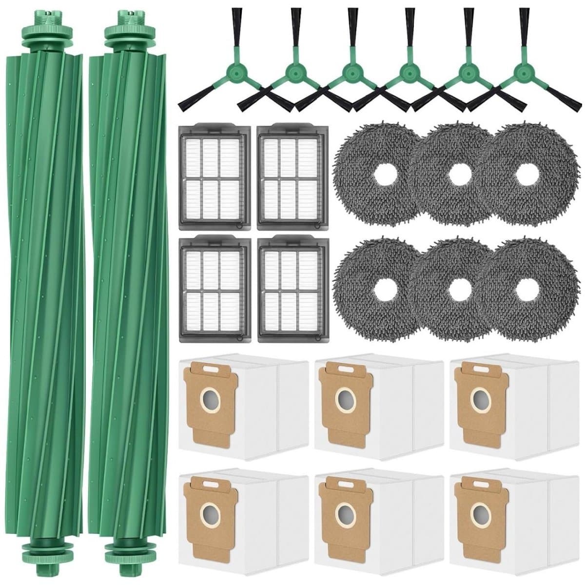 GELLDG 505 Combo Accessoires geschikt voor iRobot Roomba Plus 405/505/507/506 Kits - 24 stuks - Inclusief 2 rolborstels, 6 stofzakken, 6 dweilen, 4 filters en 6 zijborstels. — afbeelding 1