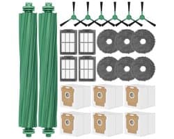 GELLDG 505 Combo Accessoires geschikt voor iRobot Roomba Plus 405/505/507/506 Kits - 24 stuks - Inclusief 2 rolborstels, 6 stofzakken, 6 dweilen, 4 filters en 6 zijborstels.