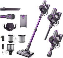 FlinQ Vacuum Cleaner V8 - Steelstofzuigers met Dweilfunctie - Steelstofzuiger Draadloos - Stofzuiger zonder Zak - Met Duurzame Accu - Snoerloos en geschikt als Kruimeldief — thumbnail 1