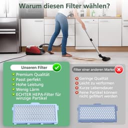 3 stucks Filter voor Miele [Compact C1 & C2 - Complete C2 & C3 - S8340] - Vervangfilters Compatibel met Miele stofzuigers S4000 - S5000 -S6000 — thumbnail 3