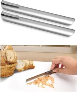 Kruimelveger - Kruimelschraper - Tafel schoonmaken - Roestvrijstalen constructie - 6 inch lengte - Zilver — thumbnail 1