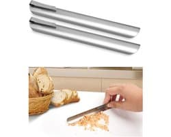 Kruimelveger - Kruimelschraper - Tafel schoonmaken - Roestvrijstalen constructie - 6 inch lengte - Zilver