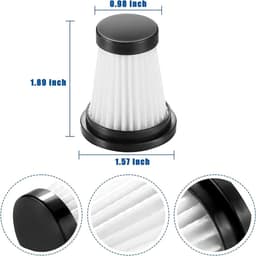 5 stuks HEPA-filters geschikt voor MOOSOO K12, K12 Pro, K13 draadloze stofzuiger — thumbnail 2