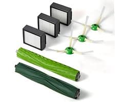 7-delige Accessoireset geschikt voor iRobot E- en J-serie – Compatibel met i7 i8 i6 i5 i4 i3 i1 E5 E6 J5 J6 J7 J8 J9 Plus – 3 Filters – 3 Zijborstels – 2 Rubberen Hoofdborstels – Vervangende Onderdelen Set