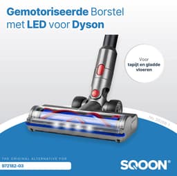 SQOON Stofzuiger Mondstuk Geschikt voor Dyson Stofzuiger V7 / V8 / V10 / V11 en v15 Series -Met V Borstel - Zuigmond voor Dyson Steelstofzuiger - LED Licht — thumbnail 2