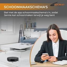 Zoef Robot robotstofzuiger Jannie 4.1 - Vacuum cleaner - Robotstofzuiger met laadstation - met App bediening - robotstofzuiger huisdieren - Slimme navigatie - robot stofzuiger — thumbnail 3