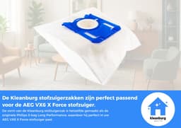 Kleanburg® - Geschikt voor AEG VX6 X Force - Stofzuigerzakken - 10 stuks — thumbnail 3