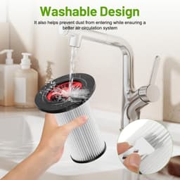 2 Stuks stofzuigerfilter - geschikt voor Bosch Unlimited Gen2 Series 8 (vervangt Bosch 12036642, 12023349) – HEPA-filter inclusief reinigingsborstel - tegen nare geurtjes en fijnstof — thumbnail 4