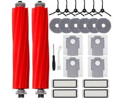 24-delige accessoireset geschikt voor Roborock Q Revo robotstofzuiger: 2 hoofdborstels - 6 dweilpads - 4 stofzakken
