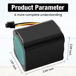 ANTIEE Batterij met 5600 mAh vervanging voor Vorwerk VR200 Vacuum Cleaner, draadloze stofzuiger Total Clean accu 14,4 V - ShopVlot — thumbnail 5
