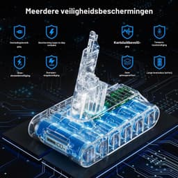 Stofzuigeraccu - Compatibel met Dyson V7 - Met LCD-display — thumbnail 3