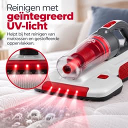 Dirt Devil UV-Zuiger met UV-Lamp voor Bed en Bank - Stofzuiger Zonder Zak - Huisstofmijt Stofzuiger - Matras Stofzuiger - 400W Handzuiger met HEPA-Filter en 4,5m Snoer - Rood/Wit/Grijs — thumbnail 4