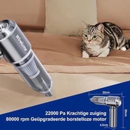 Draadloze Handstofzuiger - Autostofzuiger - 22000 Pa Zuigkracht - Cyclonische Zuiging - Blaasfunctie - Borstelloze Motor - Oplaadbaar - Compact en Lichtgewicht — thumbnail 5