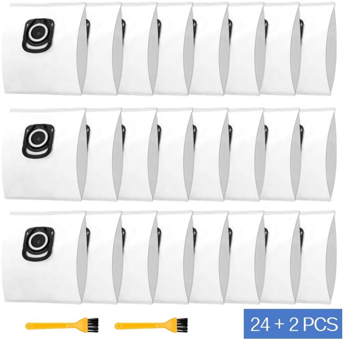 24 Stofzakken voor Hygiene+ ZR200520 ZR200720 ZR200920, Silence Force Compact Power X-Trem Power (RO64xx, RO63xx, RO68xx, RO39xx) - Compatibel Met Rowenta Inclusief een klein borsteltje * 2 — afbeelding 1