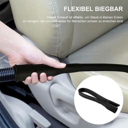 Flexibel spleetmondstuk voor stofzuigers, 62 cm lang, plat verlengstuk voor stofzuigers met een aansluiting van 32 mm en 35 mm. — thumbnail 5