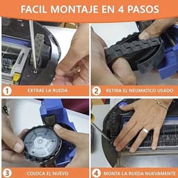 4 stuks Wielbanden geschikt voor iRobot Roomba 500 600 700 800 900 E5 I7 j7 + j9 – Antislip Rubberen Banden – Stil – Eenvoudige Montage — thumbnail 2