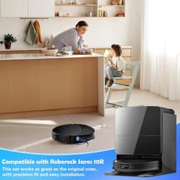 Accessoires gescht voor Roborock Saros 10R stofzuiger,1 hoofdborstels,2 HEPA-filters,6 stofzakken,4 reinigingsdoeken,4 zijborstels (zwart),1 borstel,1 schroevendraaier,20 stuks Accessoirekit — thumbnail 5