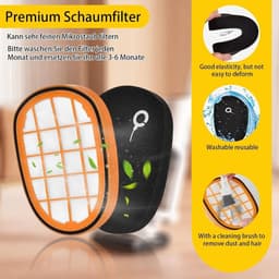 Geschikt voor 6 filters voor SpeedPro Max draadloze stofzuigers, waaronder FC6812, FC6813, FC6822, FC6823, FC6827, FC6908, FC6906 en FC6904. Vervangende filteraccessoires. — thumbnail 3
