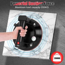 8 Inch Zuiglifter voor Glas en Tegels - Draagkracht tot 300 kg met Manometer — thumbnail 5