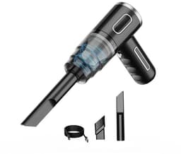 Draadloze Handstofzuiger Voor De Auto - Draagbare Oplaadbare Mini Autostoofzuiger - Zwart - 2 Opzetstukken - 29000Pa — thumbnail 1