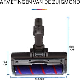 Zuigmond met LED Verlichting geschikt voor Dyson V15 / V11 / V10 / V8 / V7 - Mondstuk Parketborstel Accessoires en Onderdelen voor Steelstofzuiger - Opzetstuk Borstel - Wasbaar — thumbnail 4