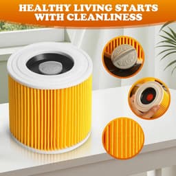 2x Patroonfilter geschikt voor Kärcher WD1, WD2, WD3 en A series Luchtafvoer Filter Cartridge Water stofzuiger - Cartridgefilter - Filter - Stofzuiger Filter - Voor mensen met allergie voor fijnstof / geuren — thumbnail 5