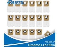 Dreame L20 Ultra Stofzakken (18 Stuks, Plus.Parts® alternatief voor RDB3)